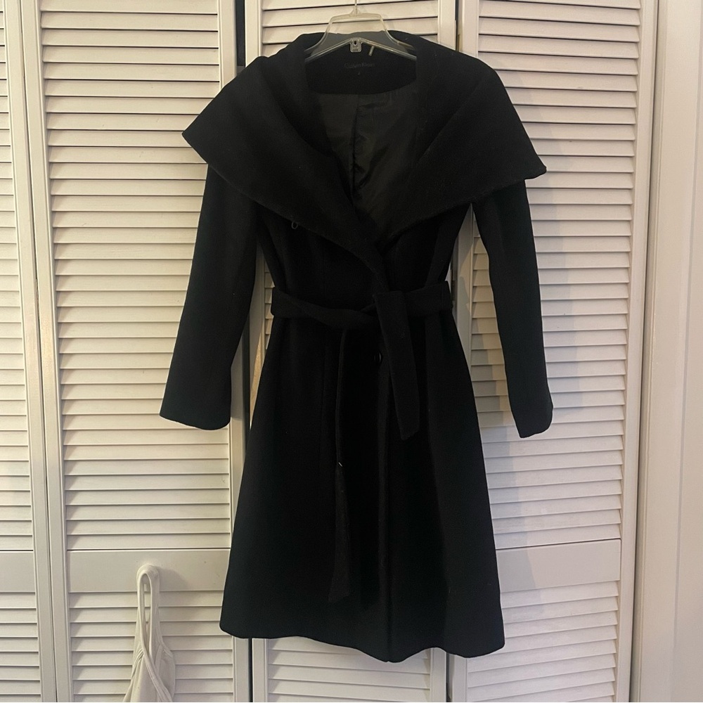 Calvin Klein Black Long Sleeve Cowl Neck Jacket